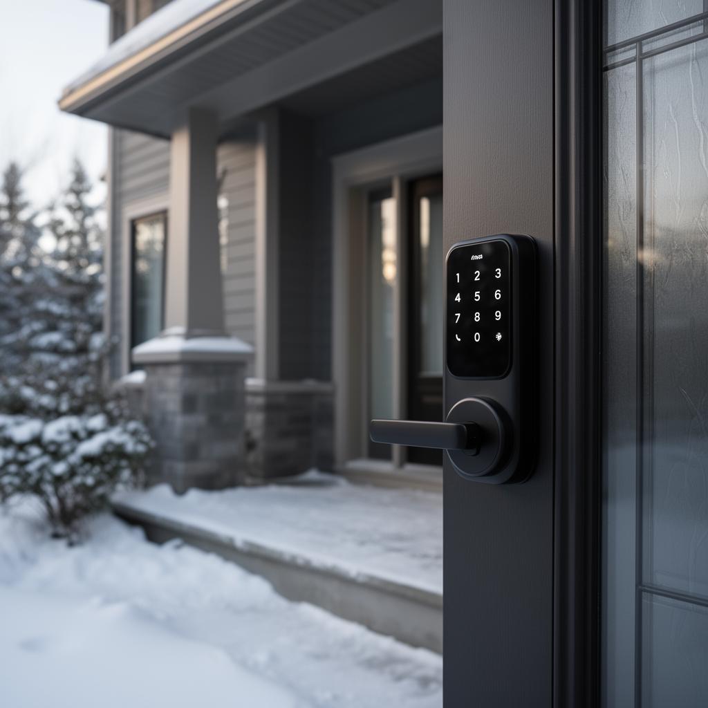 Smart lock installation on Hamilton Ontario home in 2025